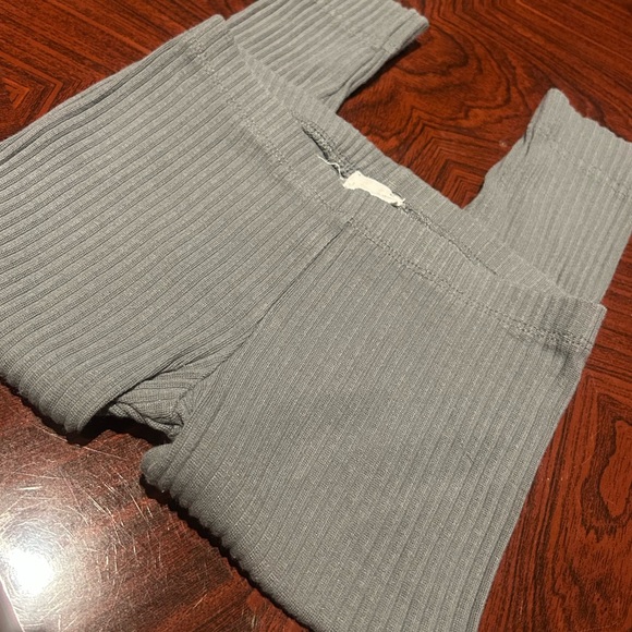 Kids Ribbed Leggings - Green - Picture 3 of 3